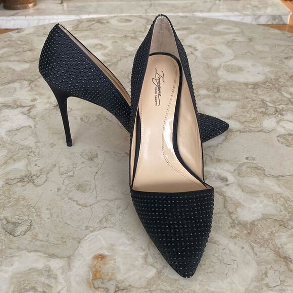 Imagine Vince Camuto Ossie Black Studded Stiletto Pumps - Picture 1 of 14